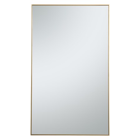 Metal Frame Rectangle Mirror 36 Inch In Brass